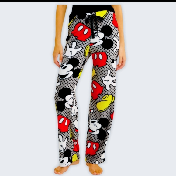Disney Other - Disney Mickey Mouse Plush Pajama Pants